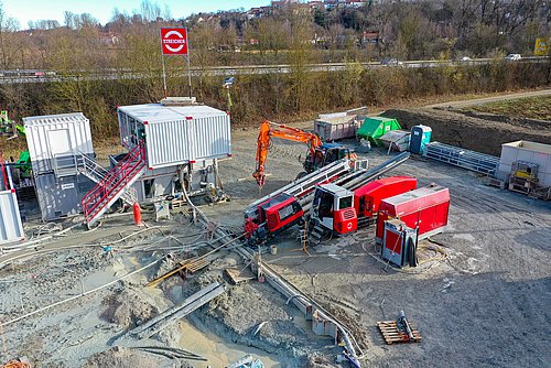 Underground lines - drillings Landau a. d. Isar